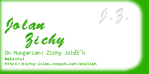 jolan zichy business card